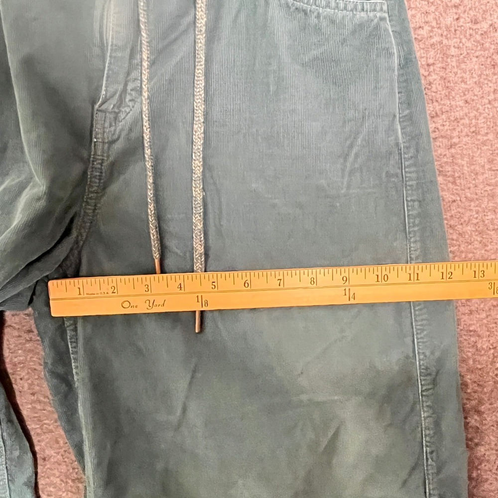 Pilcro The Coastal Wide Leg 27 Corduroy Pants Green Paperbag Waist Indie - Picture 7 of 13